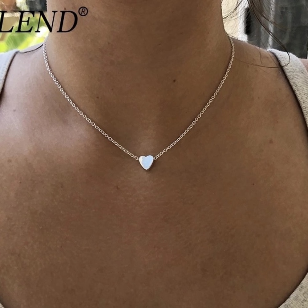 Gold/silver heart dainty necklaces